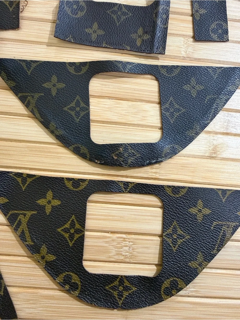 Authentic Louis Vuitton Monogram project Cut pieces Leather 10 piece
